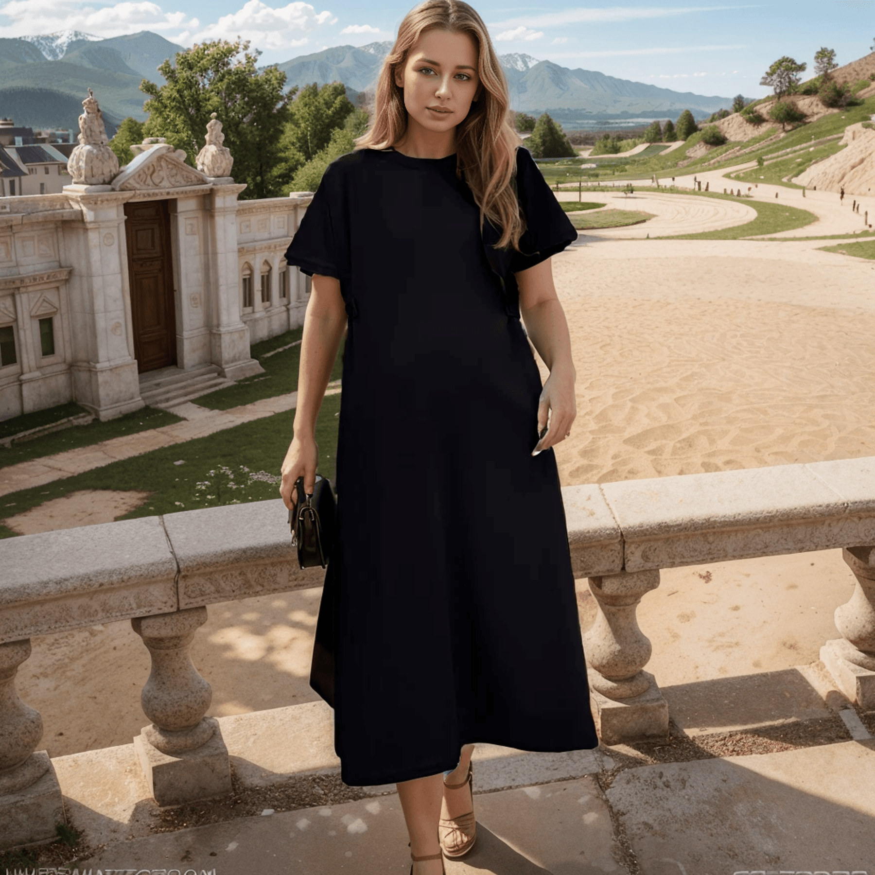 Vestido Despojado Alice™ em Algodão Soft  / Caimento Soltinho e Conforto para o seu Dia a Dia!