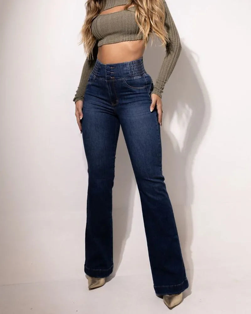 Calça Jeans Flare Modeladora de Cintura Alta [Pague 1 Leve 2]