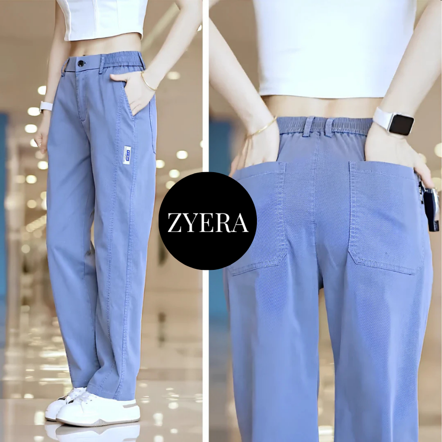 [Pague 2, Leve 3] + 2 Brindes - Calça Feminina Aurora em Malha de Seda Gelo e Poliéster (Sua Nova Peça Favorita!)